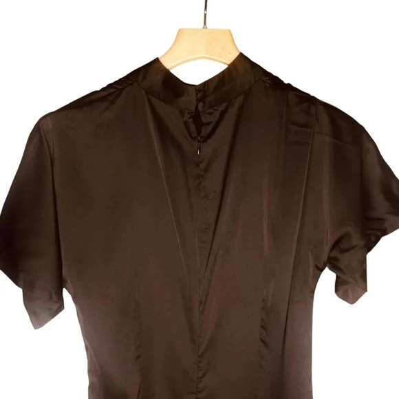 Nasty Gal High Neckline Feeling Fine Satin Dress - Picture 12 of 16